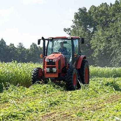 photo of a tractor in the field 